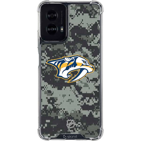 NHL Nashville Predators Camo Moto G Power 5G (2024) Clear Case