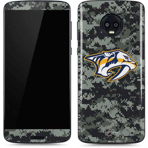 NHL Nashville Predators Camo Moto G6 Skin
