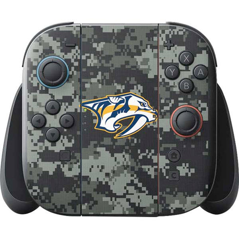 NHL Nashville Predators Camo Nintendo Switch 2 (2025) with Joy-Con Skin
