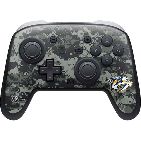 NHL Nashville Predators Camo Nintendo Switch 2 (2025) Pro Controller Skin