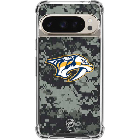 NHL Nashville Predators Camo Pixel 9/9 Pro Clear Case