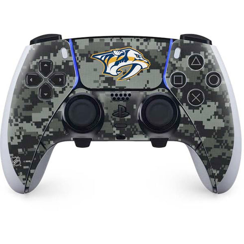 NHL Nashville Predators Camo PS5 DualSense Edge Pro Controller Skin