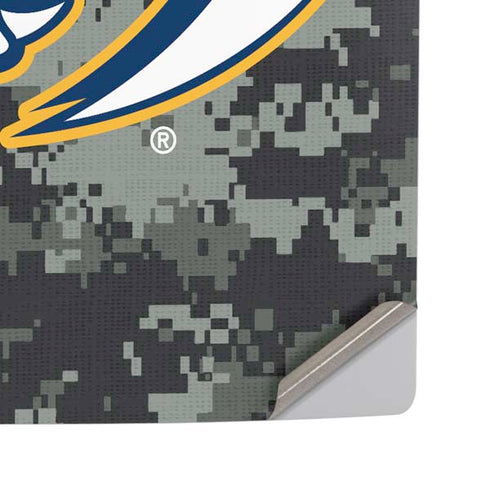NHL Nashville Predators Camo PS5 Pro Disk Console Skin