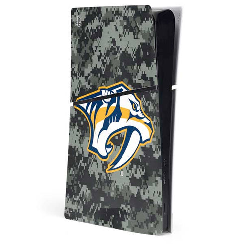 NHL Nashville Predators Camo PS5 Slim Digital Edition Console Skin