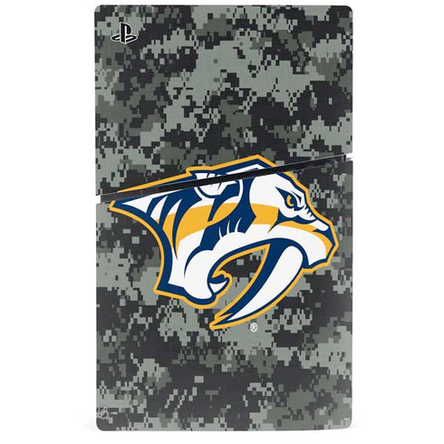 NHL Nashville Predators Camo PS5 Slim Digital Edition Console Skin