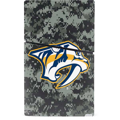 NHL Nashville Predators Camo PS5 Slim Digital Edition Console Skin