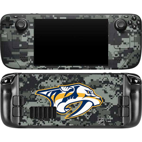 NHL Nashville Predators Camo Steam Deck Handheld Gaming Computer OLED Skin