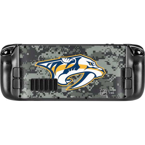 NHL Nashville Predators Camo Steam Deck Handheld Gaming Computer Skin