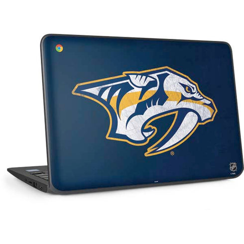 NHL Nashville Predators Distressed HP Chromebook Skin