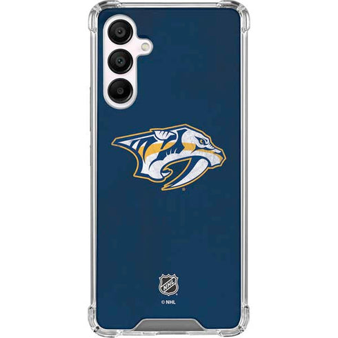 NHL Nashville Predators Distressed Galaxy A16 5G Clear Case