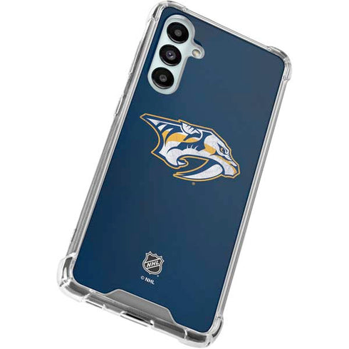 NHL Nashville Predators Distressed Galaxy A16 5G Clear Case