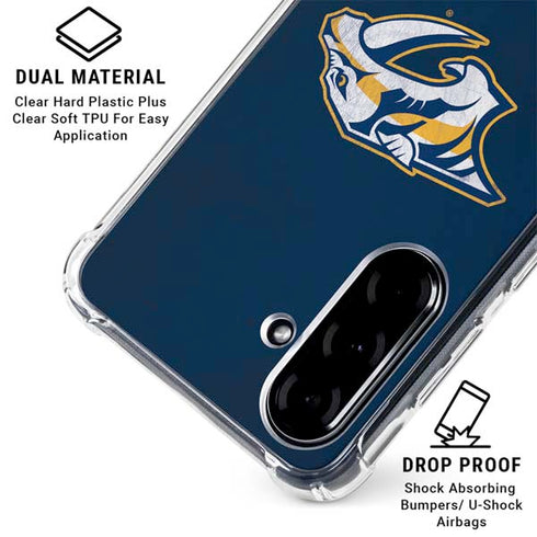 NHL Nashville Predators Distressed Galaxy A36 5G Clear Case