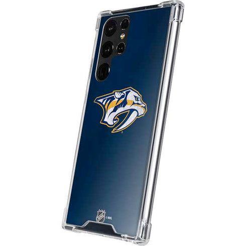 NHL Nashville Predators Distressed Galaxy S22 Ultra Clear Case