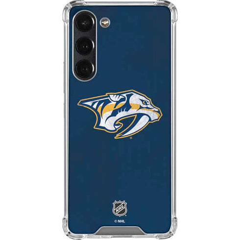 NHL Nashville Predators Distressed Galaxy S24 FE Clear Case