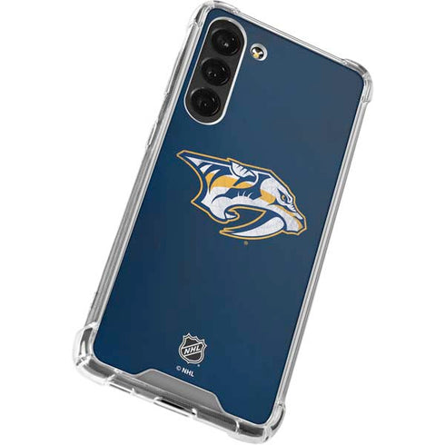NHL Nashville Predators Distressed Galaxy S24 FE Clear Case