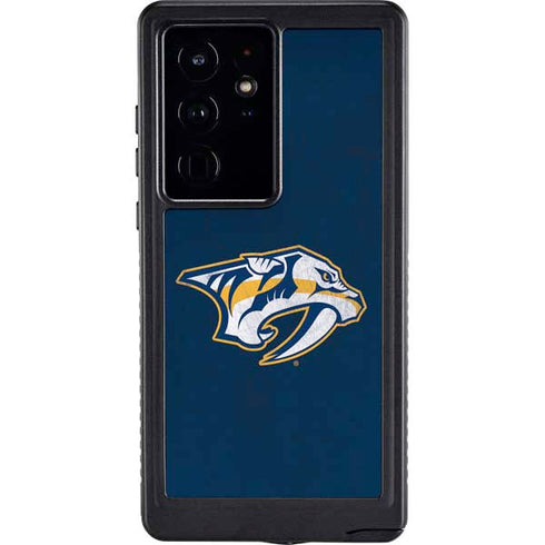 NHL Nashville Predators Distressed Galaxy S24 Ultra Waterproof Case