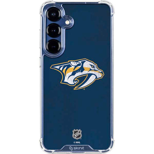 NHL Nashville Predators Distressed Galaxy S25 Clear Case