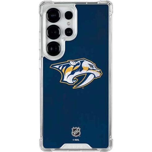 NHL Nashville Predators Distressed Galaxy S25 Ultra Clear Case