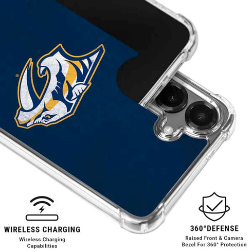 NHL Nashville Predators Distressed Galaxy S26 Clear Case