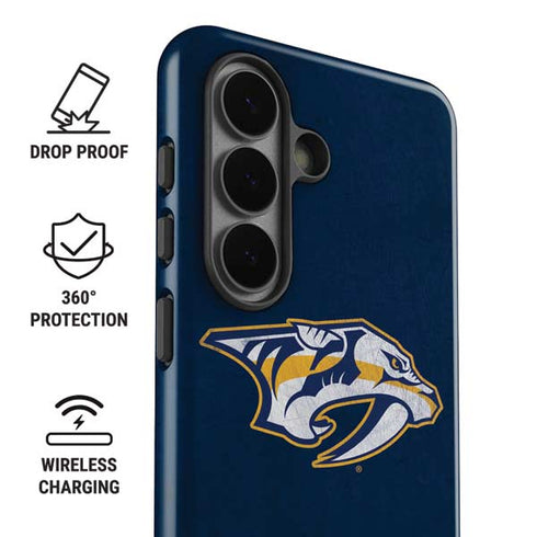 NHL Nashville Predators Distressed Galaxy S26 Impact Case