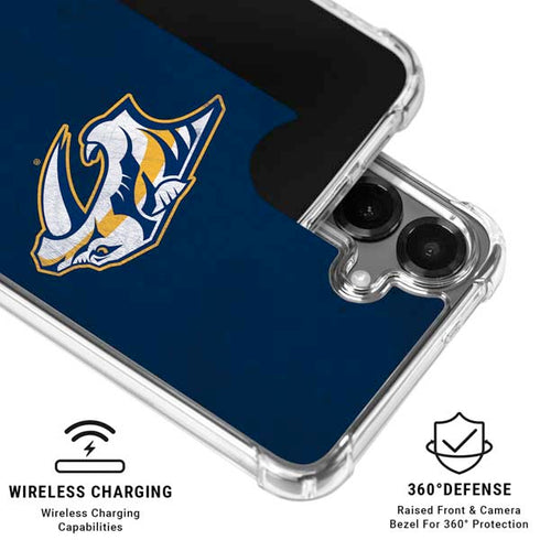 NHL Nashville Predators Distressed Galaxy S26 Plus Clear Case