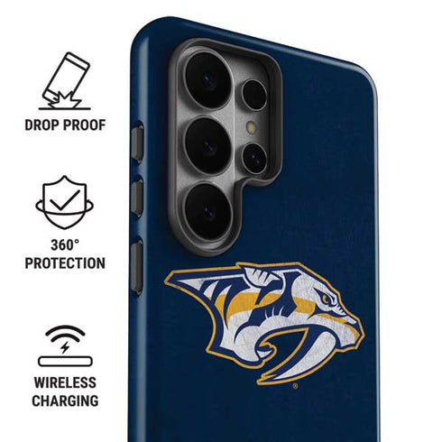 NHL Nashville Predators Distressed Galaxy S26 Ultra Impact Case
