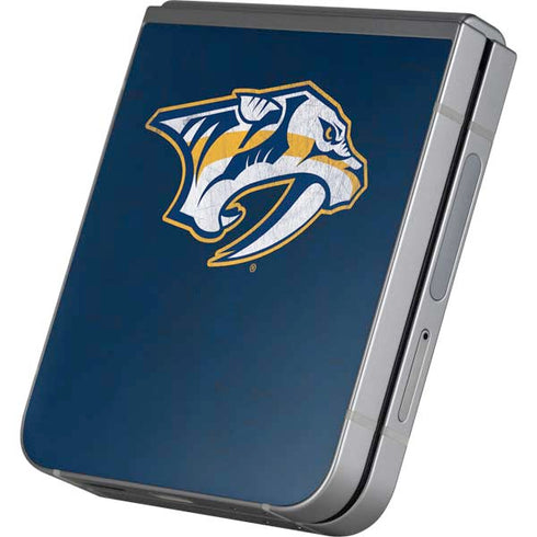 NHL Nashville Predators Distressed Galaxy Z Flip6 Skin