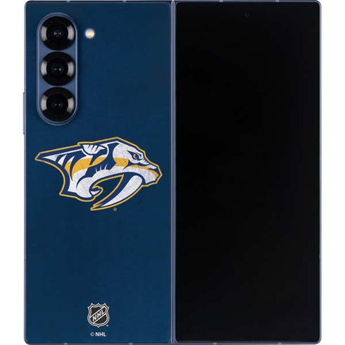 NHL Nashville Predators Distressed Galaxy Z Fold6 Skin