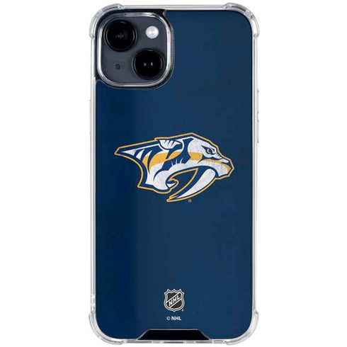 NHL Nashville Predators Distressed iPhone 15 Clear Case
