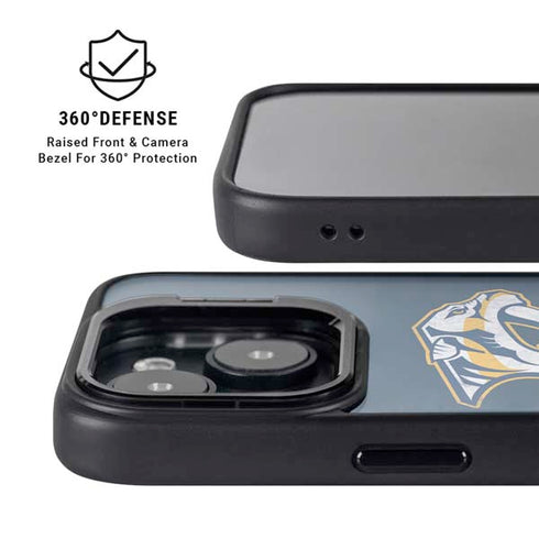 NHL Nashville Predators Distressed iPhone 15 Plus Kickstand Case