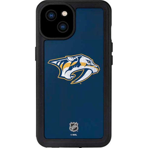 NHL Nashville Predators Distressed iPhone 15 Plus Waterproof Case