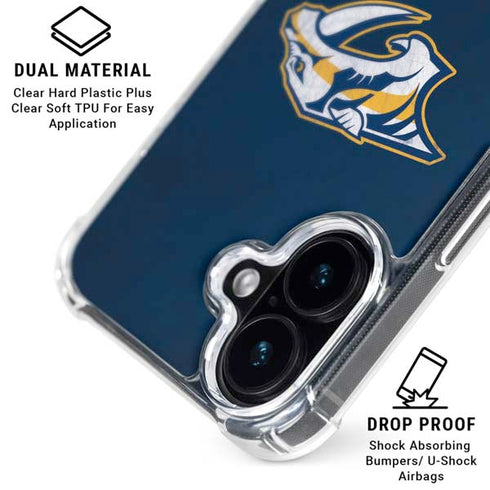 NHL Nashville Predators Distressed iPhone 16 Clear Case