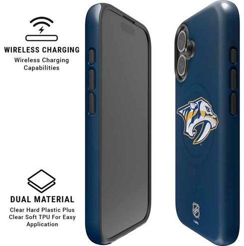 NHL Nashville Predators Distressed iPhone 16 Magsafe Impact Case