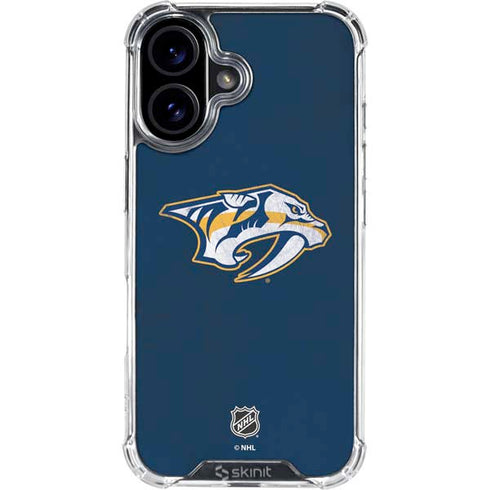 NHL Nashville Predators Distressed iPhone 16 Plus Clear Case