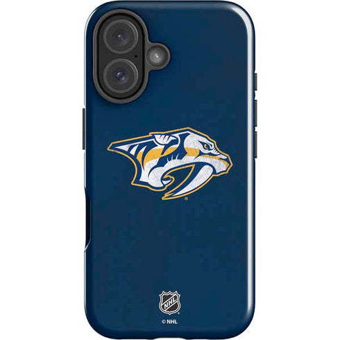 NHL Nashville Predators Distressed iPhone 16 Plus Impact Case