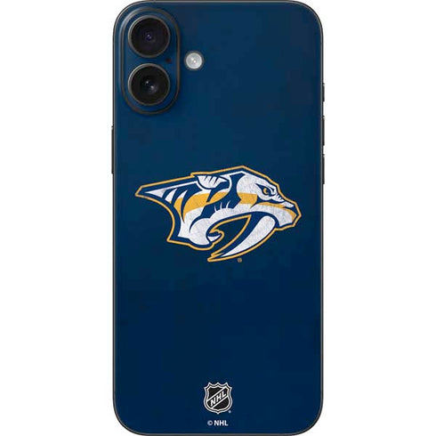 NHL Nashville Predators Distressed iPhone 16 Plus Skin