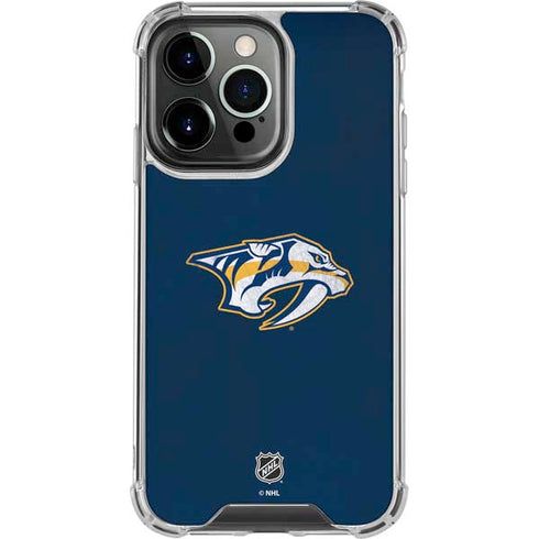 NHL Nashville Predators Distressed iPhone 16 Pro Clear Case