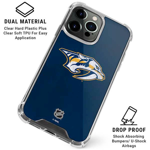 NHL Nashville Predators Distressed iPhone 16 Pro Clear Case