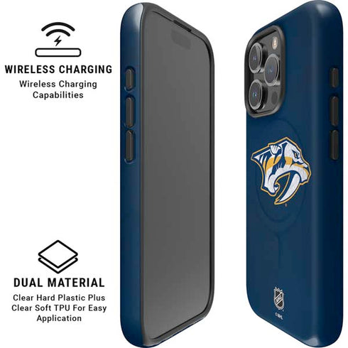 NHL Nashville Predators Distressed iPhone 16 Pro Magsafe Impact Case