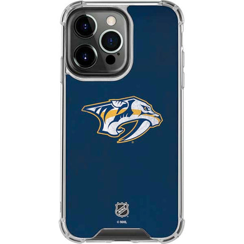 NHL Nashville Predators Distressed iPhone 16 Pro Max Clear Case
