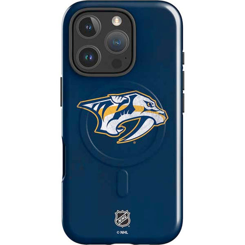 NHL Nashville Predators Distressed iPhone 16 Pro Max Magsafe Impact Case