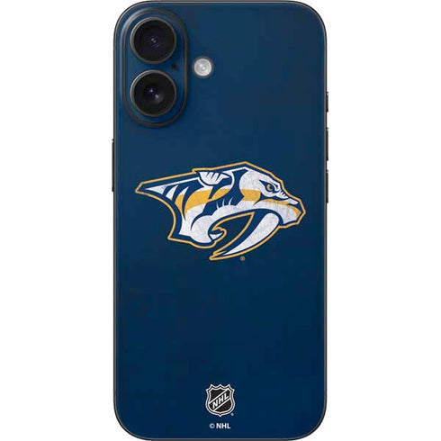 NHL Nashville Predators Distressed iPhone 16 Skin