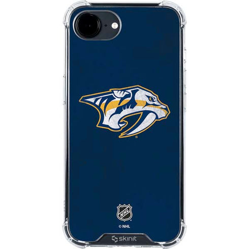 NHL Nashville Predators Distressed iPhone 16e Clear Case