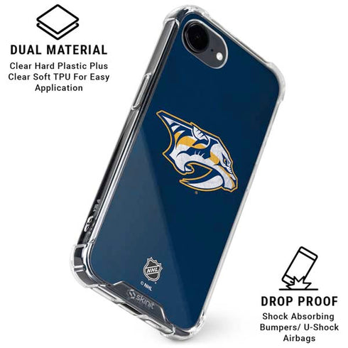 NHL Nashville Predators Distressed iPhone 16e Clear Case