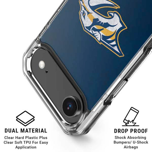 NHL Nashville Predators Distressed iPhone 17 Air Clear Case