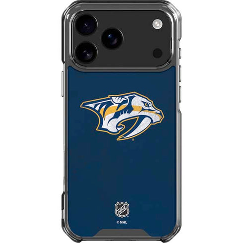 NHL Nashville Predators Distressed iPhone 17 Pro Max Clear Case