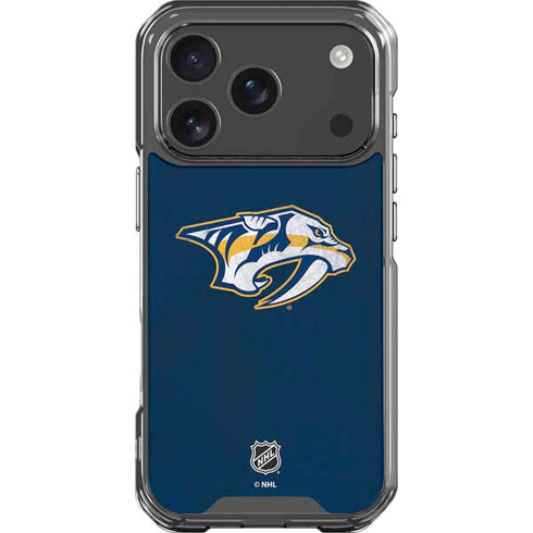NHL Nashville Predators Distressed iPhone 18 Pro Clear Case