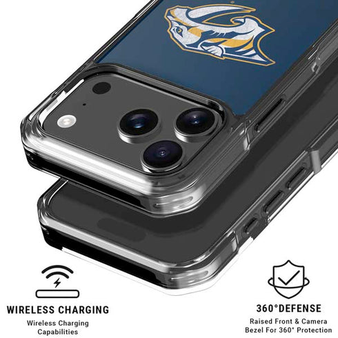NHL Nashville Predators Distressed iPhone 18 Pro Clear Case