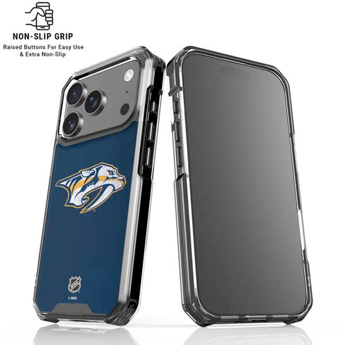 NHL Nashville Predators Distressed iPhone 18 Pro Clear Case
