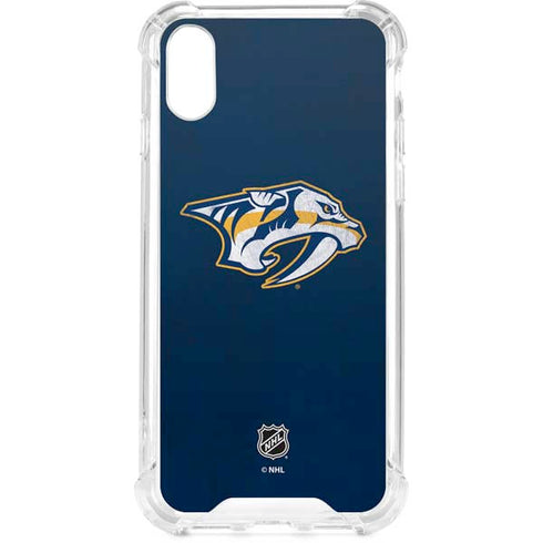 NHL Nashville Predators Distressed iPhone XS Clear Case